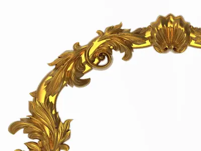 Carved Picture Frame 3D model 8