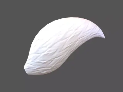 Fox Tail v1 004 Low-poly 3D model