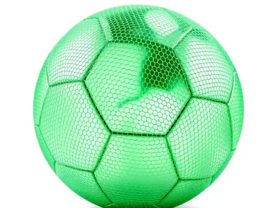 Neon Green Soccer Ball model pack Low-poly 3D model
