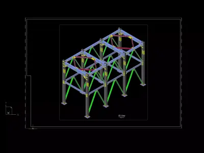 Two-Story Steel Structure 3D model