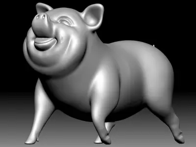 Pig sculpture 3D model purchase