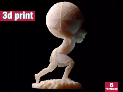 Atlas Holding the Zodiac 3D print model
