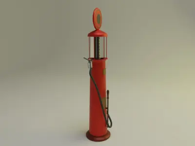 Gas Pump 1930s 3D model
