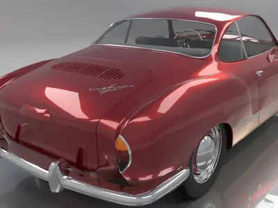 Volkswagen Karmann Ghia 1965 High Poly 3D model