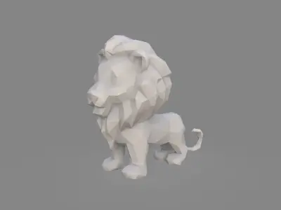 Lion Low poly Low-poly 3D model
