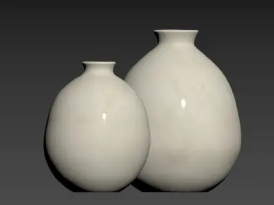 Ceramic Vase Rough Effect 3D model