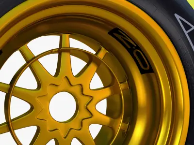 E23 Soft front tyre Low-poly 3D model