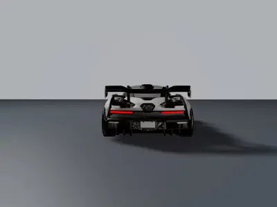 mclarren senna white color made in cinema 4d Low-poly 3D model