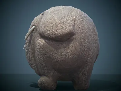 Ethnic elephant Low-poly 3D model