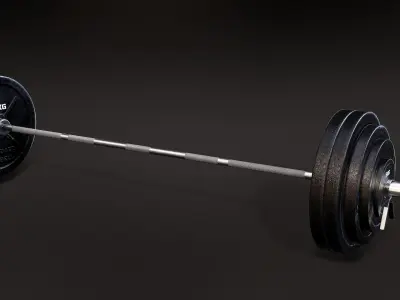 Weight Bench Set Low-poly 3D model