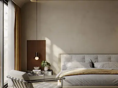 Bedroom interior scenes 3D model 15