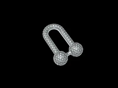 3D Hardwear Bracelet or necklace Diamond Paved Detal 3D print model