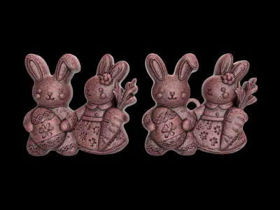 Easter cookie decor  3D print model