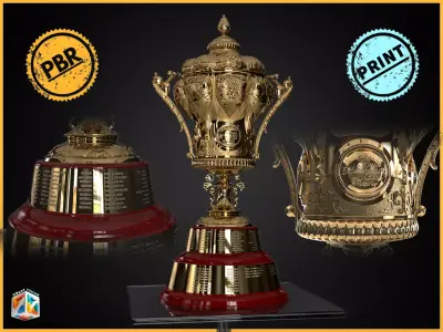 Formula1 British GP Royal Automobile Club trophy- PBR- Printable 3D model