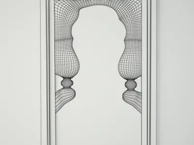 Blue Peacock Mirror 3D model