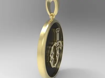 Decorative Letter Ge 3D print model