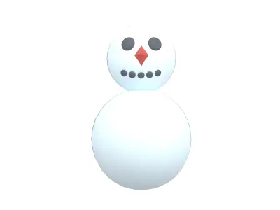 Snow Man v1 001 Low-poly 3D model