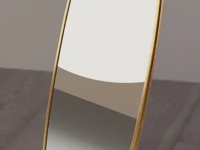 Elsa Curved Rectangular Mirror 3D model