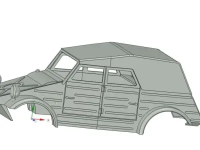 Alternative WPL C14 C24 chassis Kubelwagen typ 82 3D print model 3D print model
