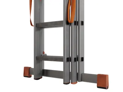 Aluminum Extension Ladder Free low-poly 3D model