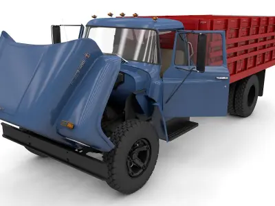 International Loadstar 1600 Giant Grain Truck 1974 3D model