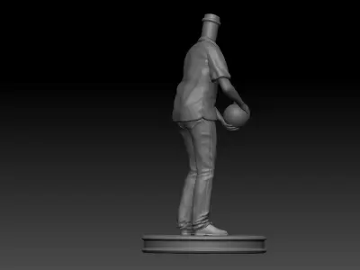 3D Printable Bowling Player Man Bubble Head 3D print model