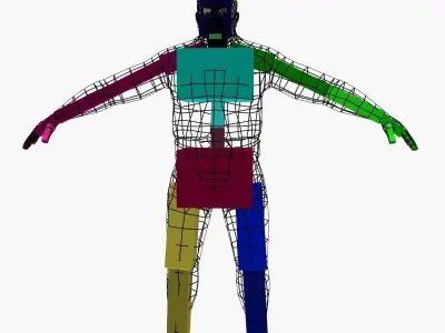 SUMO wrestler Low-poly 3D model