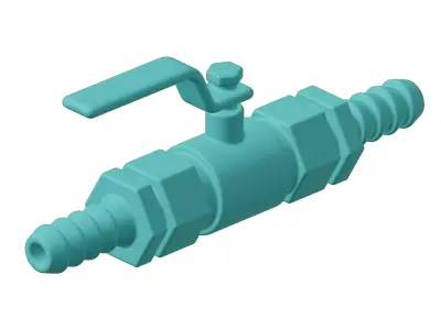 Plastic Premium Ball Valve Toy 3D model