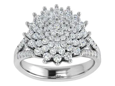 Flower Split Shank Ring 4661 3D print model