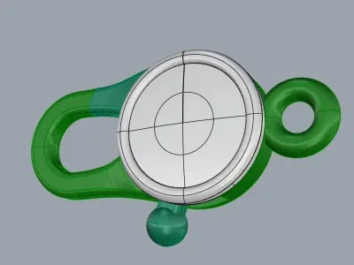 Lock 3 1 gold plated clasp with ball 3D print model