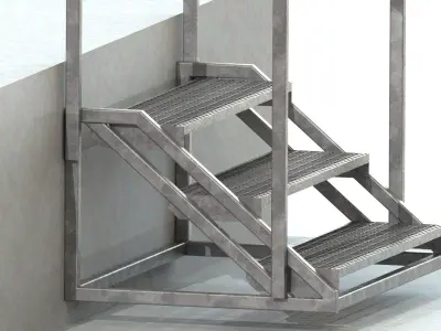 STAIRS stainless steel stair risers 3D model