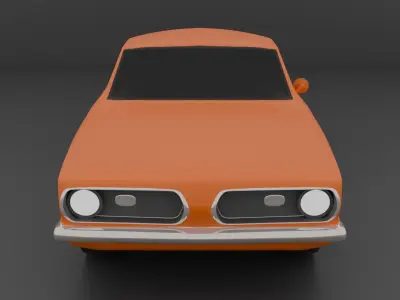 Low Poly Muscle Car 1 Free low-poly 3D model
