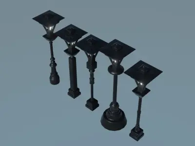 Old Street Light 3D model