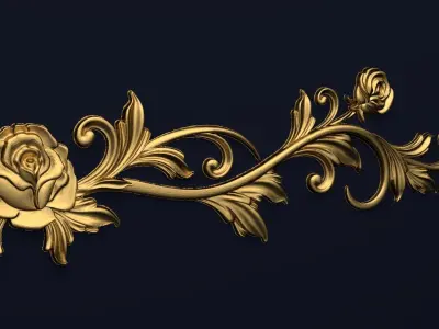 Classic decor ornament v-3D model12 3D model