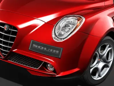 Alfa Romeo MiTo 2009 MidPoly 3D model