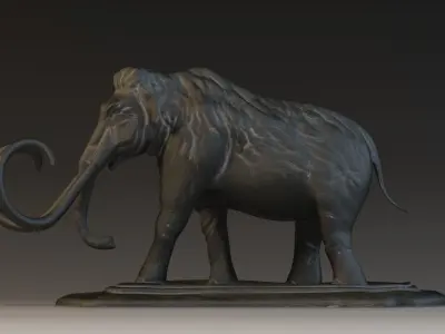 mammoth elephant sculpture animal extinct art sculptures north 3D model