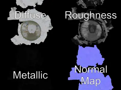 Futuristic City in Sphere Model Pack Low-poly 3D model