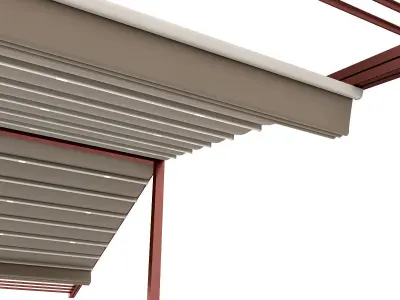Motorized Pergola 3a antique copper matte 3D model