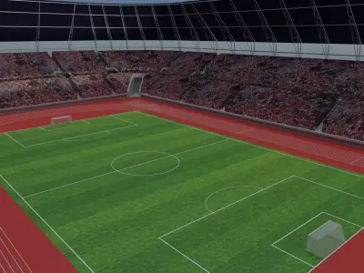 Olympic Stadium - Soccer Fans Low-poly 3D model purchase