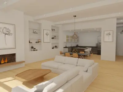 NYC Apartment Blender Scene 3D model