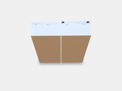 PAX - HASVIK Wardrobe combination 1 Low-poly 3D model