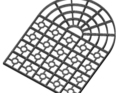 Plastic Exquisite Arch Window Grill Toy 3D model