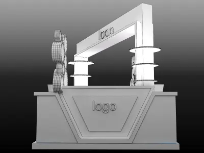 Booth Exhibition Stand a464 3D model