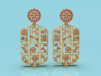 Fancy Earring - 010 3D print model