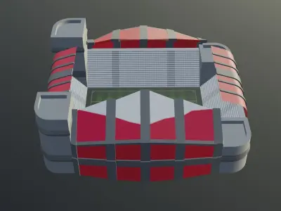 Football Stadium - Poland Low-poly 3D model