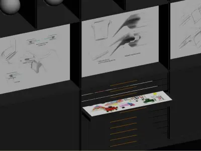 Automobile material display 3D model