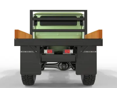 Toyota Fj45 with Flatbed 1980  3D model