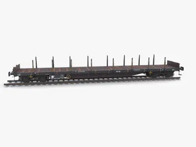 CFR Flat Rail Car v3 3D model