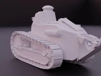 Renault Ft WW1 Tank Free 3D print model