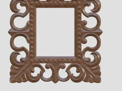 Wood Carved Frame 3D print model purchase